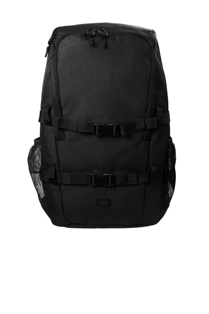 500D poly Unique curved zippered opening Large pocket with i - Blacktop