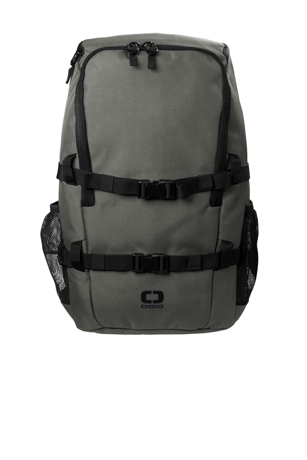 500D poly Unique curved zippered opening Large pocket with i - Rogue Grey