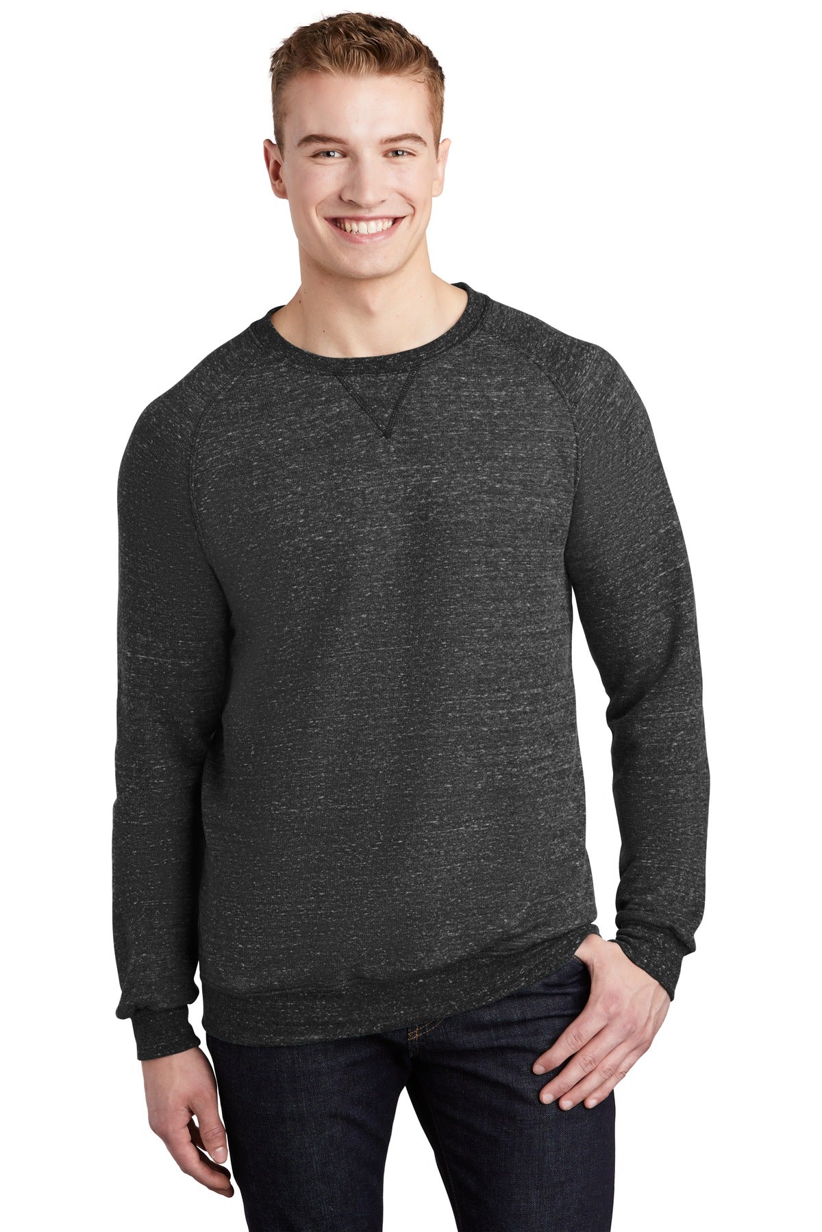 7.2-ounce 66/34 poly/ring spun cotton French terry Classic f - Black Ink