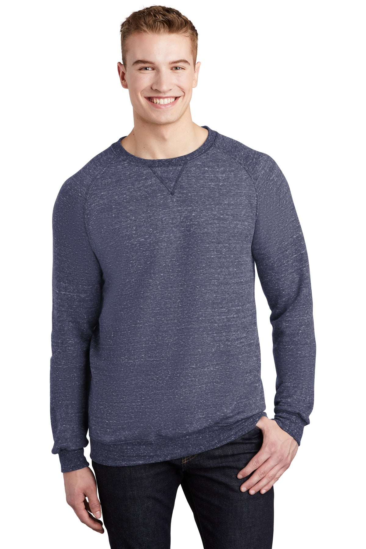 7.2-ounce 66/34 poly/ring spun cotton French terry Classic f - Navy