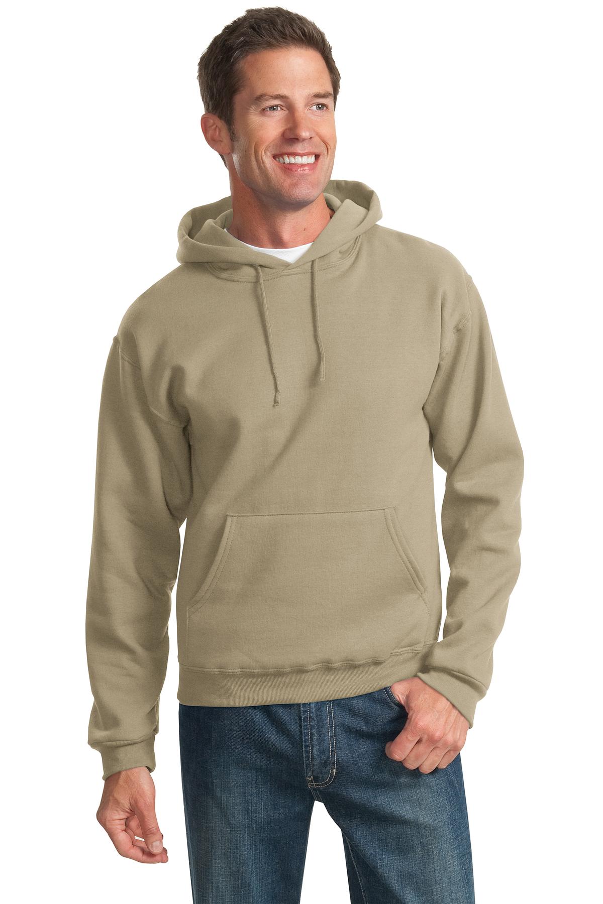 8-ounce 50/50 cotton/poly NuBlend pill-resistant fleeceHigh  - Khaki