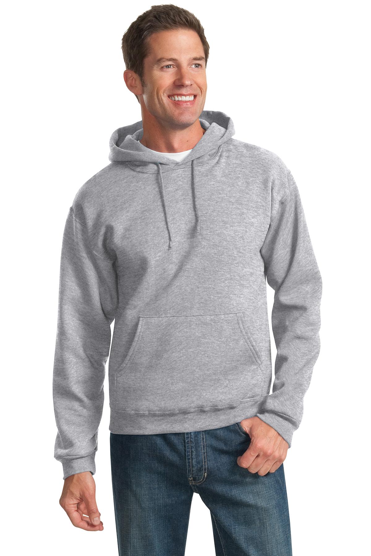 8-ounce 50/50 cotton/poly NuBlend pill-resistant fleeceHigh  - Athletic Heather