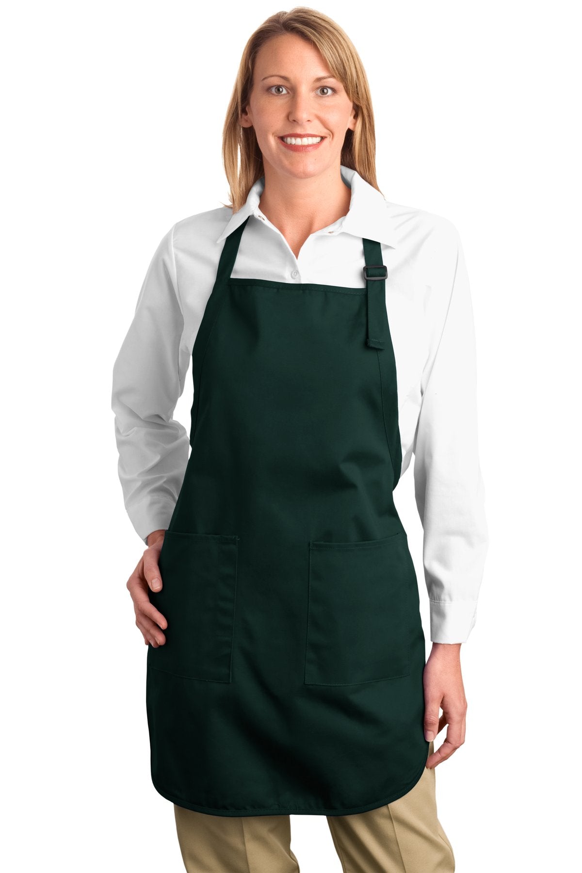 This apron gives you full-length protection.7-ounce 100% cot - Hunter