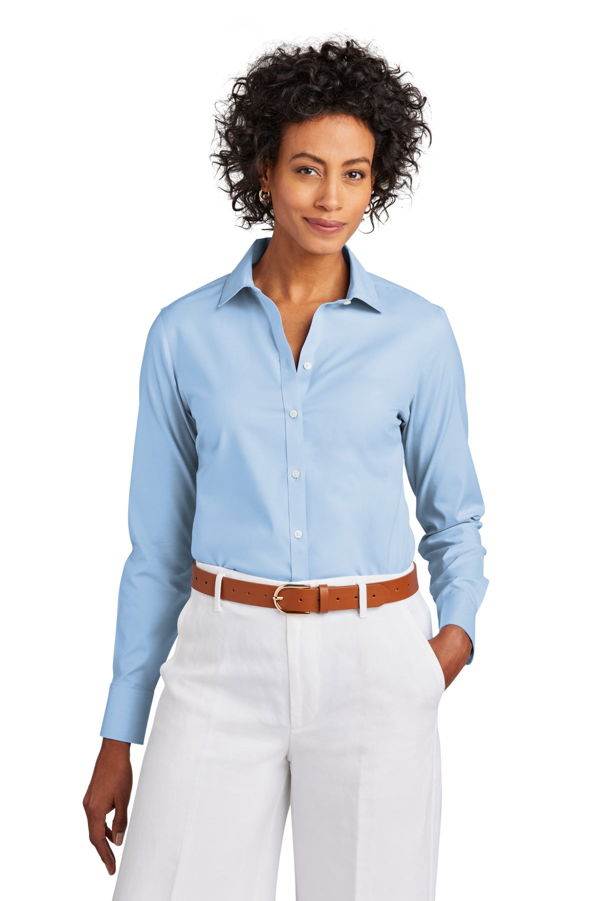 This iconic dress shirt combines a little bit of stretch wit - Newport Blue