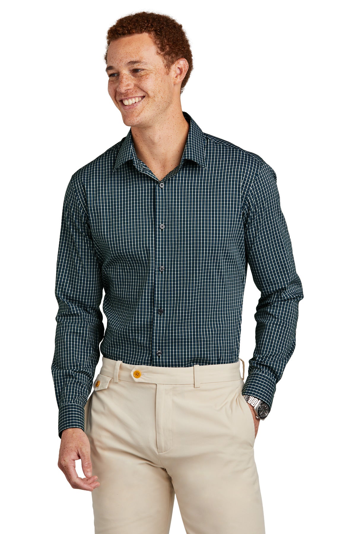 Achieve a polished look and all-day comfort with this game-c - Dark Pine Multi Check