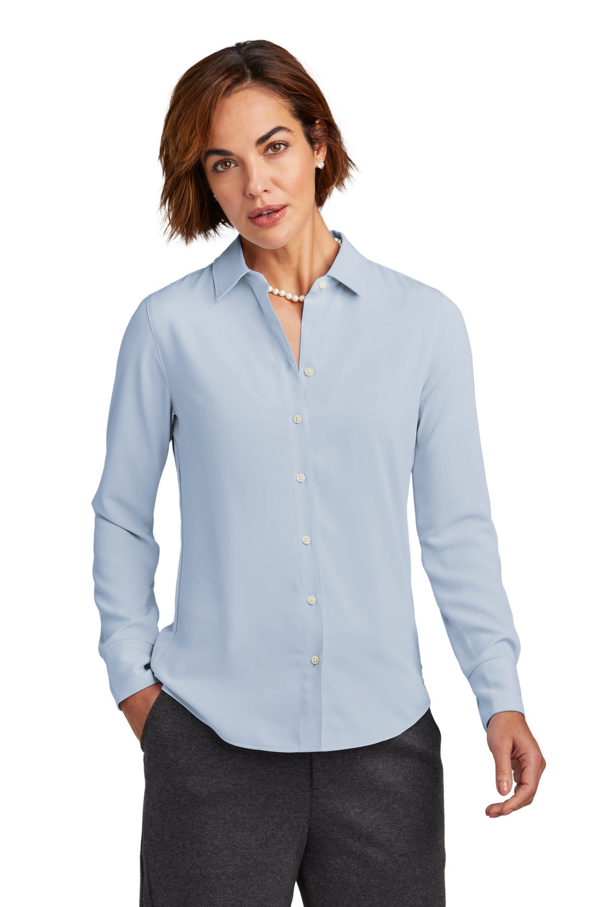 Add a touch of sophistication with this versatile blouse mad - Heritage Blue