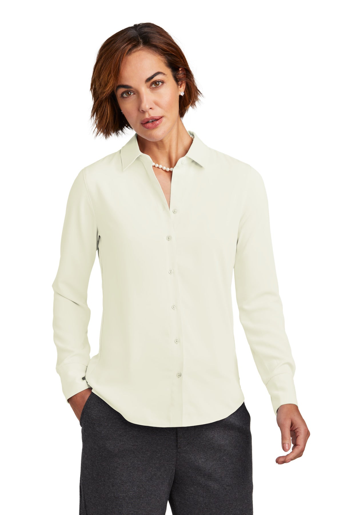 Add a touch of sophistication with this versatile blouse mad - Off White