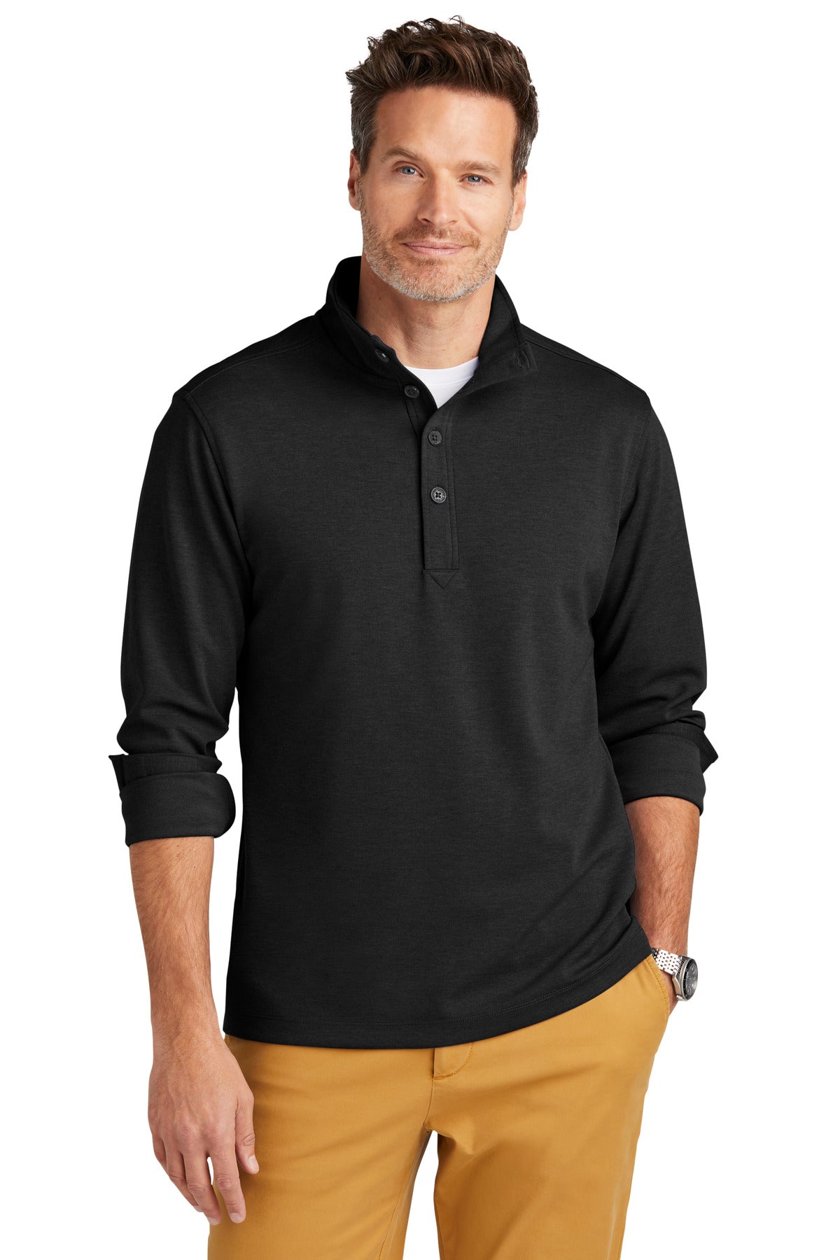 Structured double-knit style with a luxuriously soft hand th - Black Heather