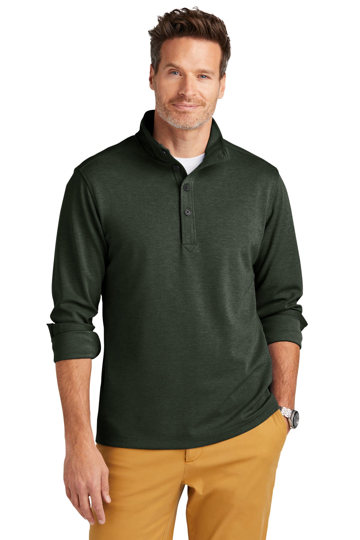 Structured double-knit style with a luxuriously soft hand th - Pine Heather