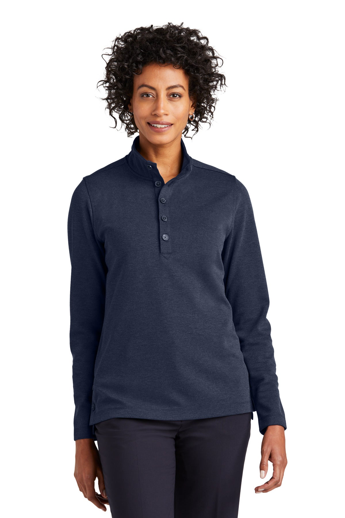 Structured double-knit style with a luxuriously soft hand th - Navy Blazer Heather