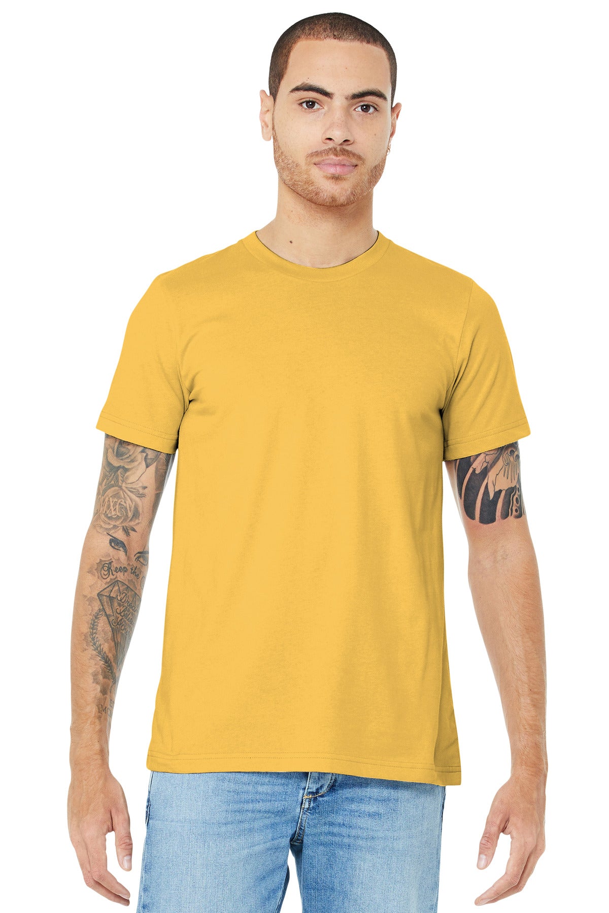 Retail fit Tear-away label Side seamed Shoulder taping Solid - Maize Yellow