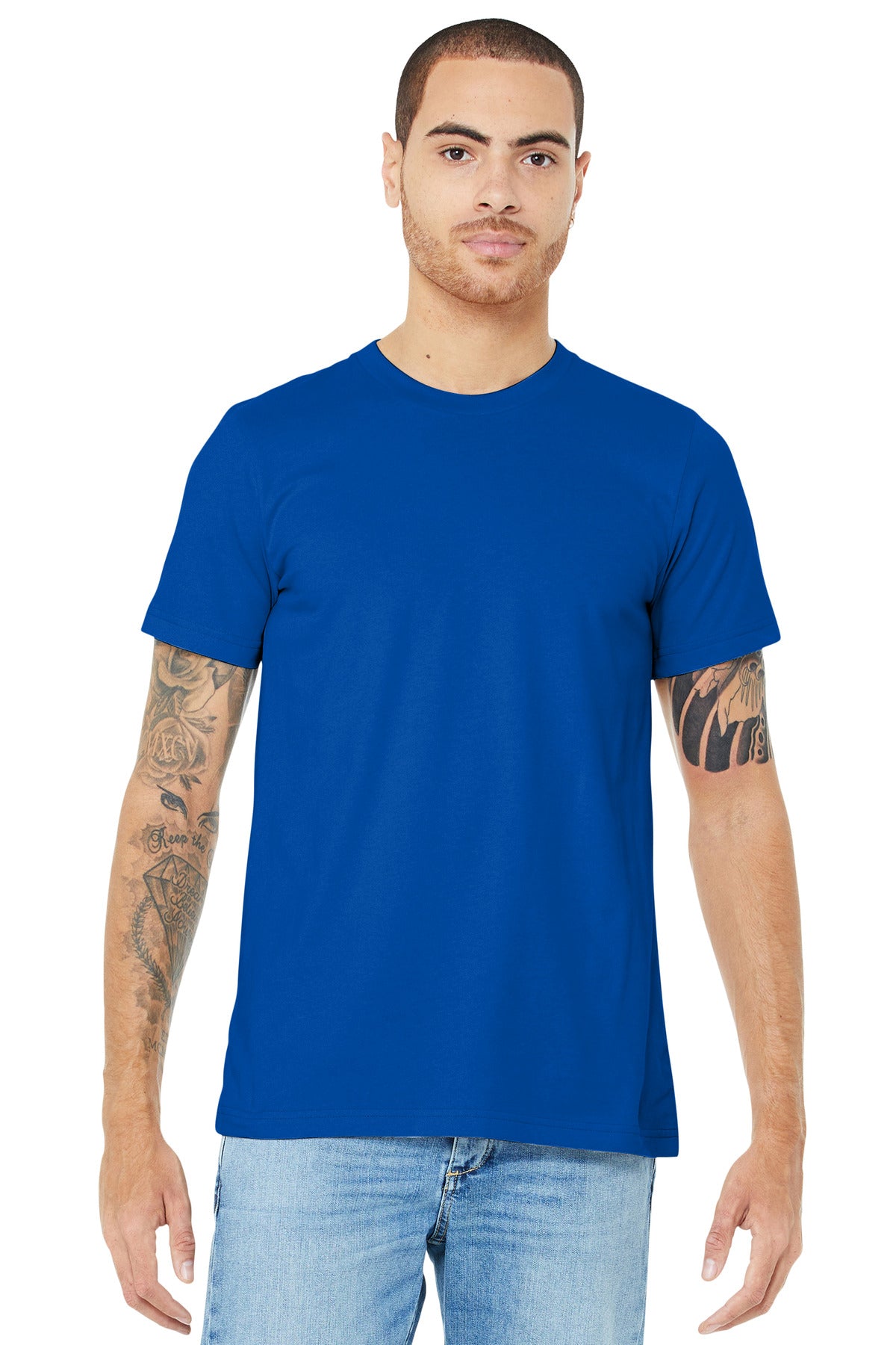 Retail fit Tear-away label Side seamed Shoulder taping Solid - True Royal
