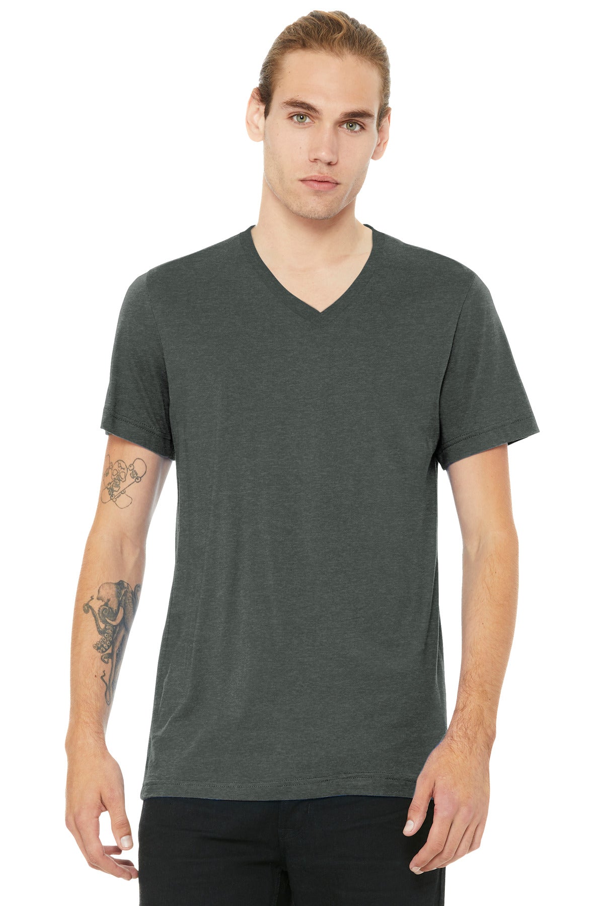 Retail fit Tear-away label Side seamed Shoulder taping Athle - Deep Heather
