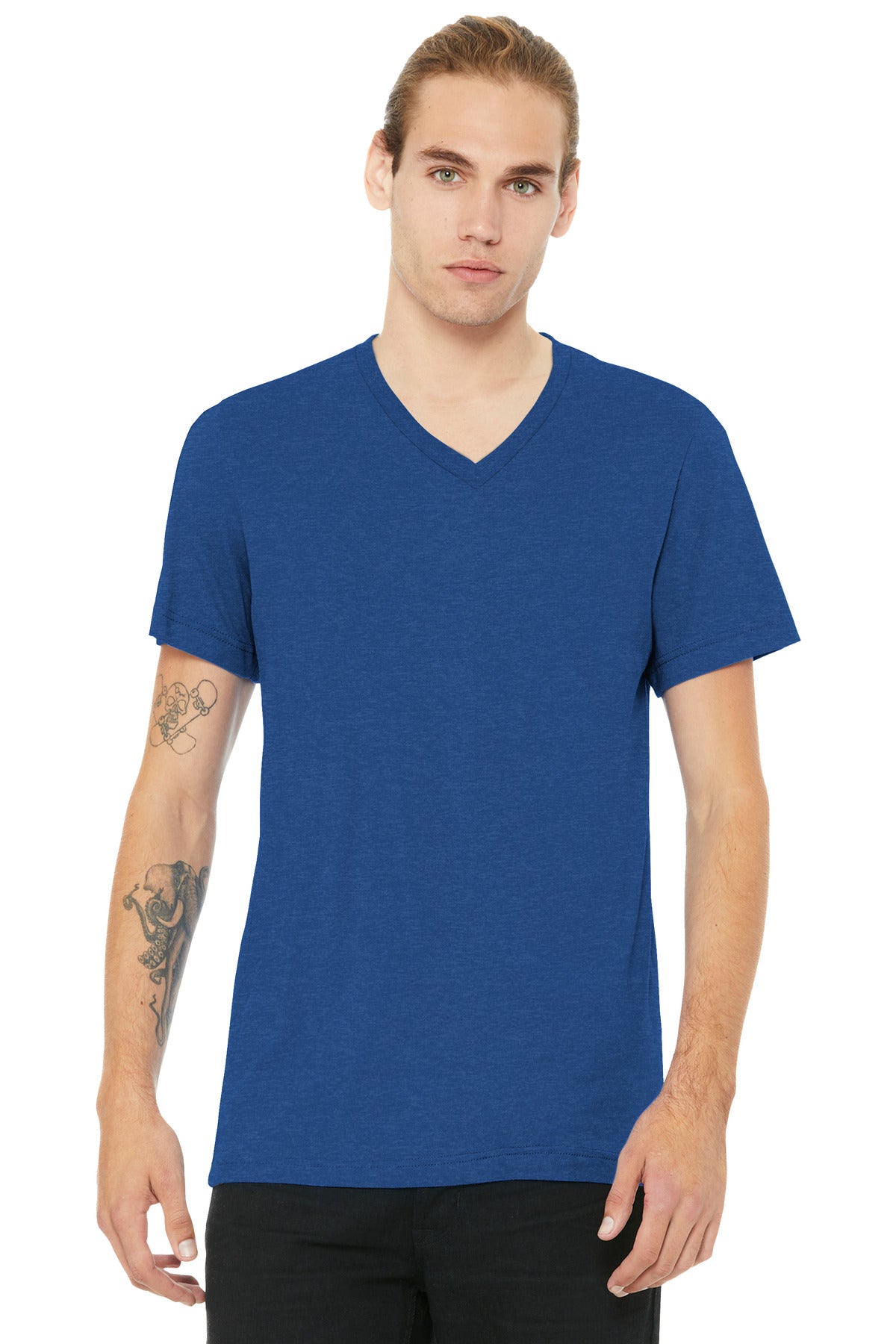 Retail fit Tear-away label Side seamed Shoulder taping Athle - Heather True Royal