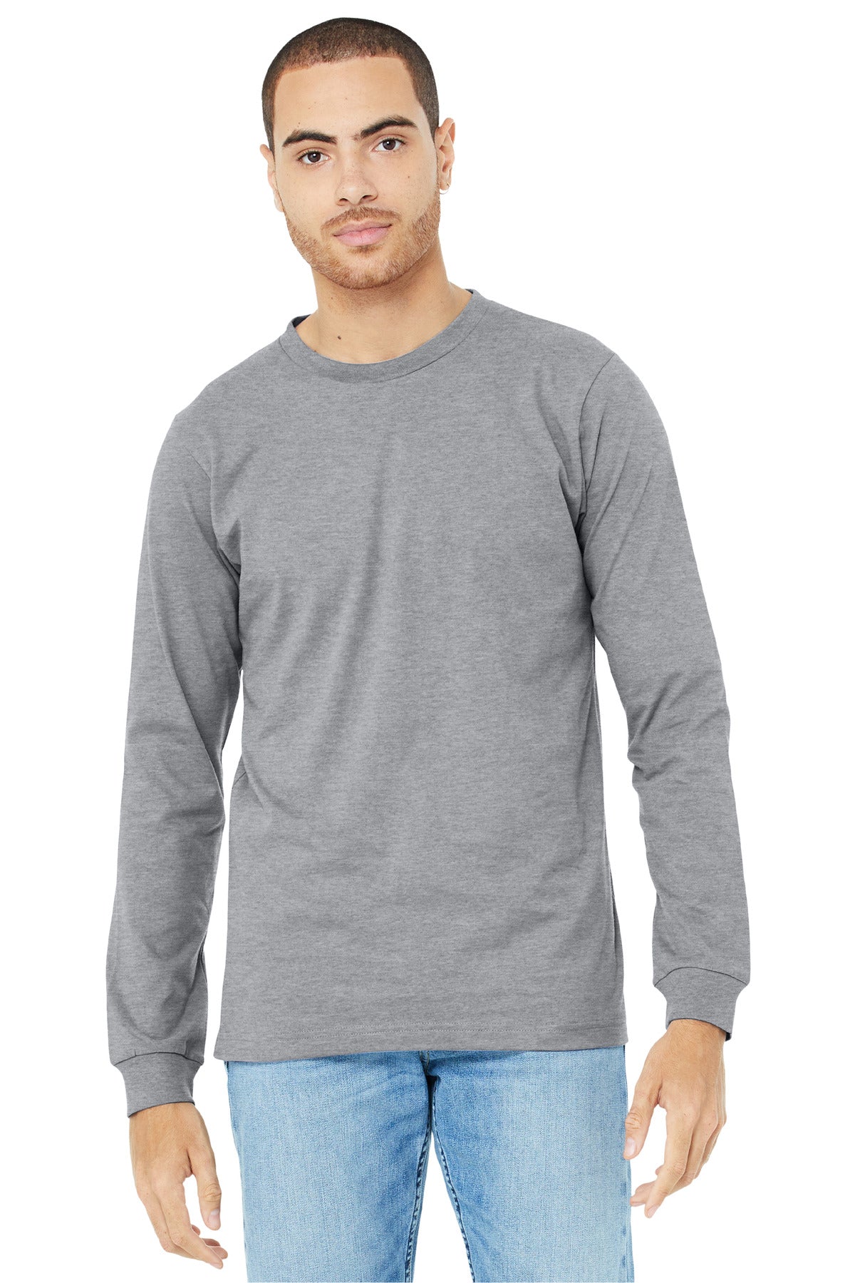 Retail fit Tear-away label Side seamed Ribbed cuffs Heather  - Athletic Heather
