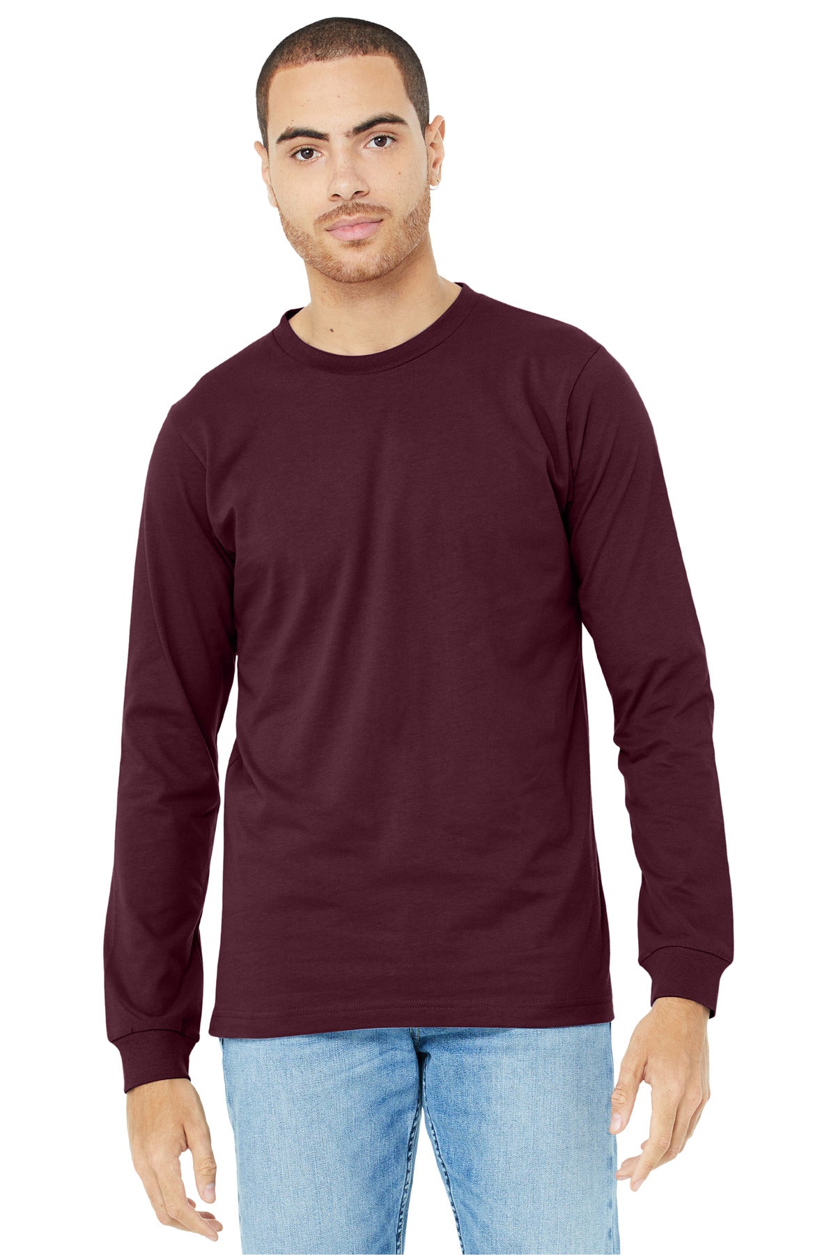 Retail fit Tear-away label Side seamed Ribbed cuffs 4.2-ounc - Maroon