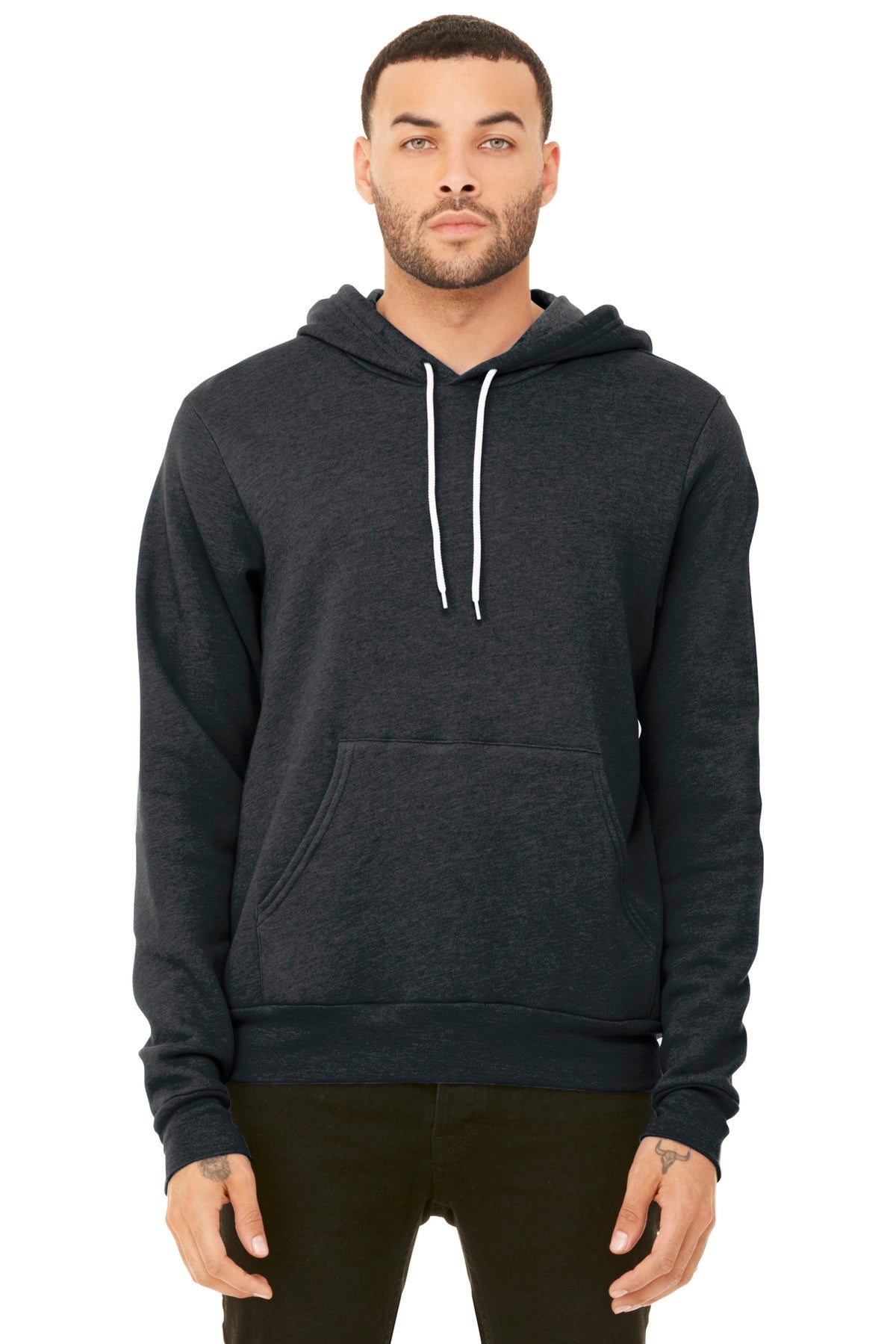 Retail fit Tear-away label White drawcords Side seamed Kanga - Dark Grey Heather