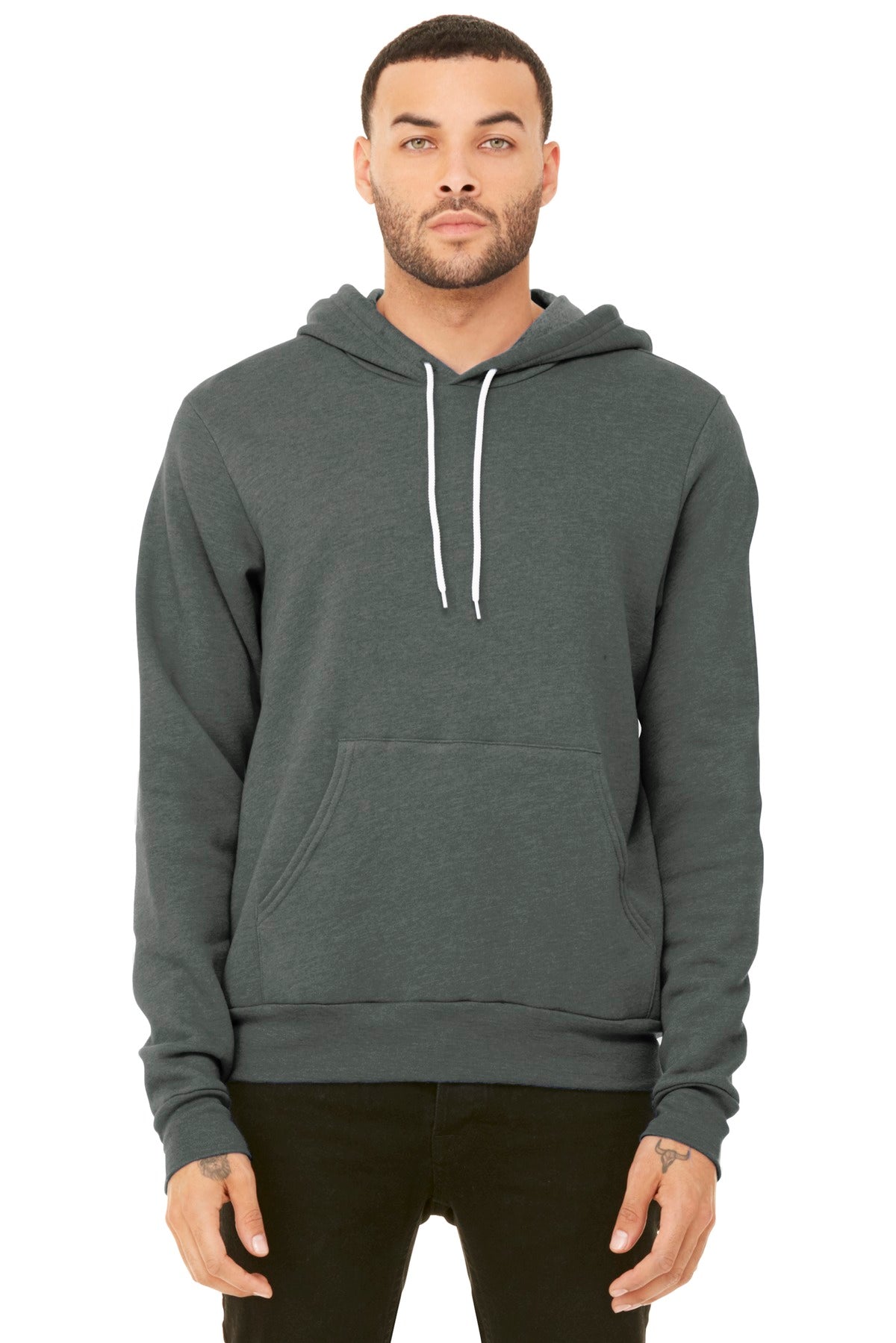 Retail fit Tear-away label White drawcords Side seamed Kanga - Deep Heather