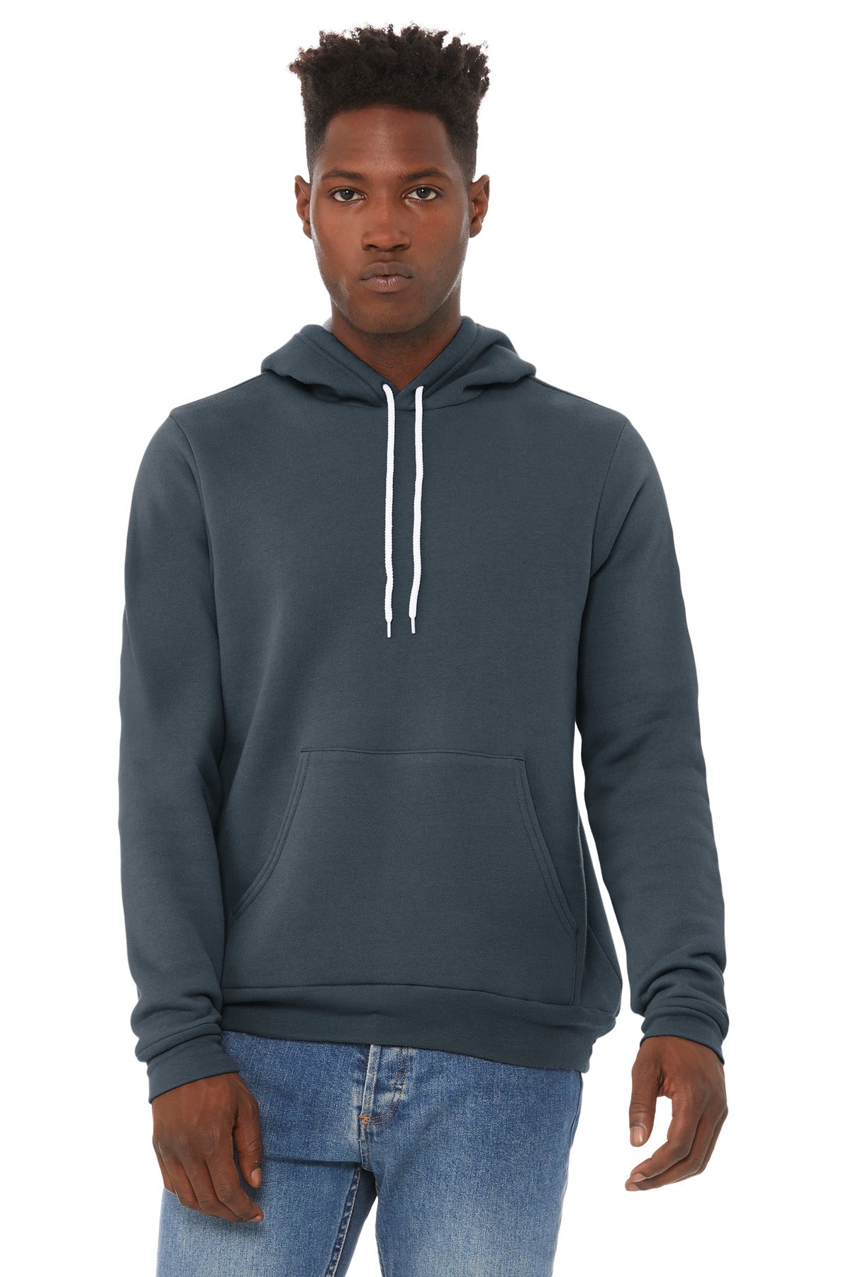Retail fit Tear-away label White drawcords Side seamed Kanga - DTG Dark Grey