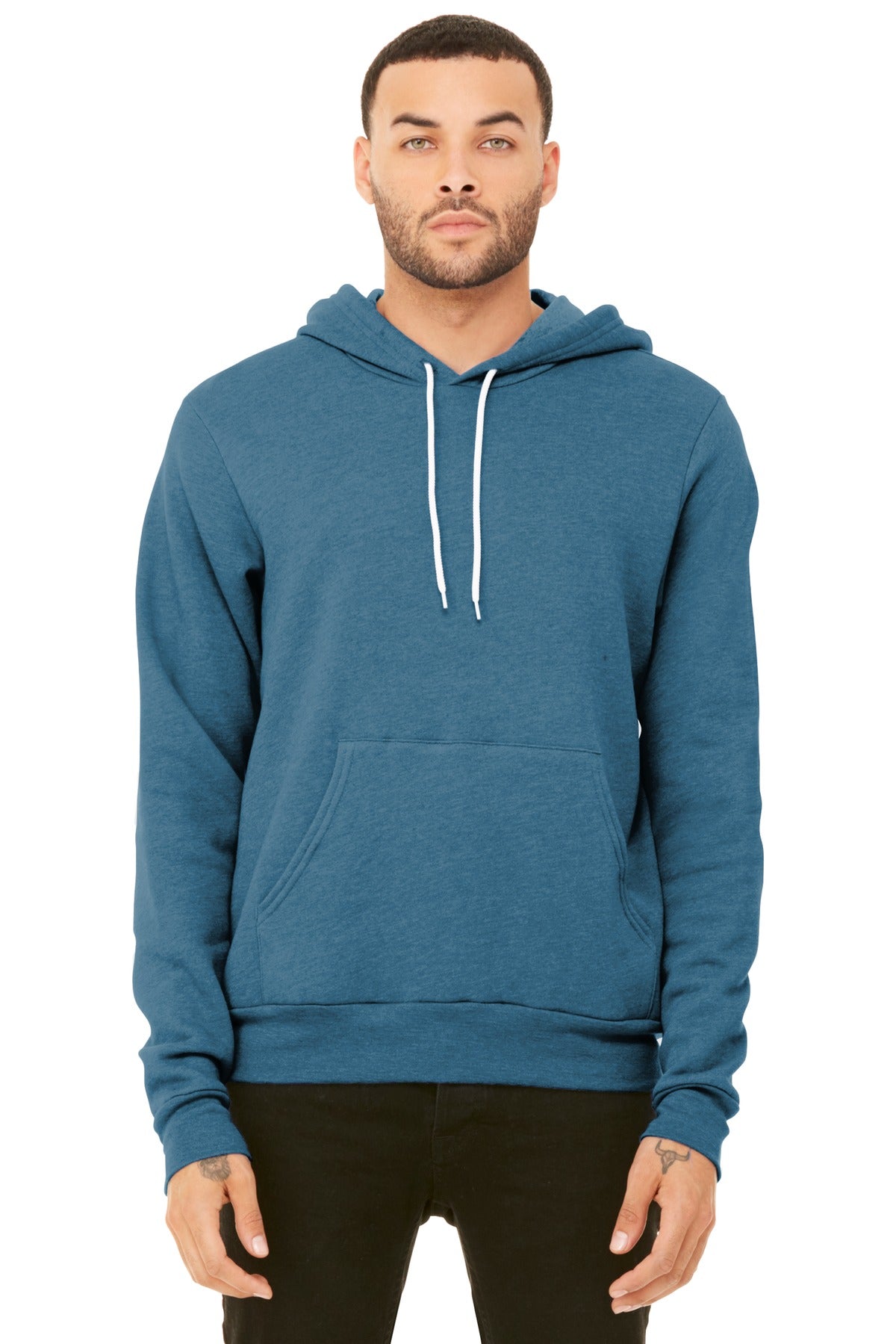Retail fit Tear-away label White drawcords Side seamed Kanga - Heather Deep Teal