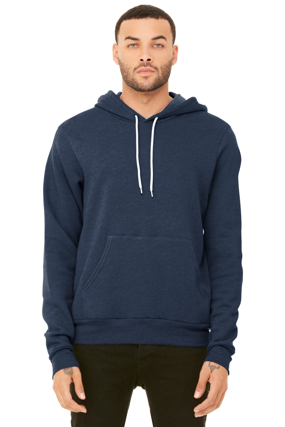 Retail fit Tear-away label White drawcords Side seamed Kanga - Heather Navy
