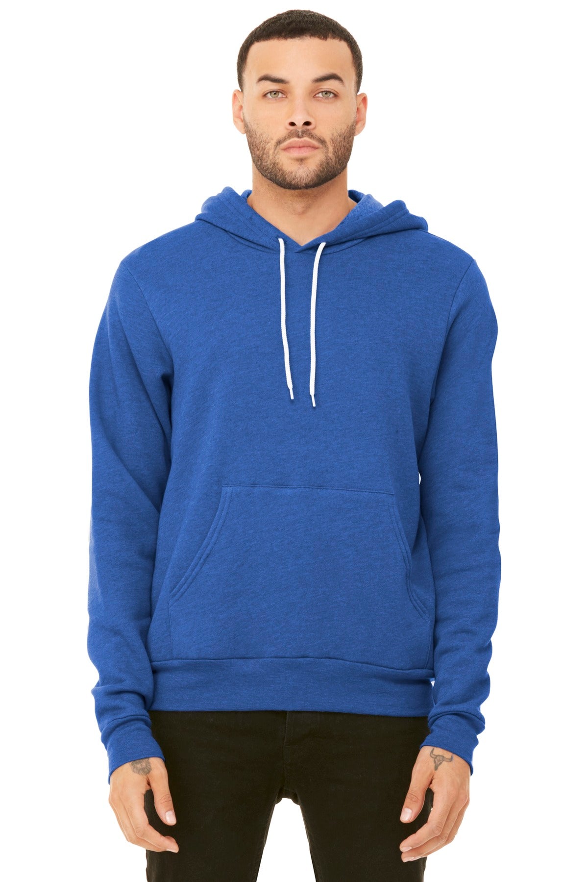 Retail fit Tear-away label White drawcords Side seamed Kanga - Heather True Royal