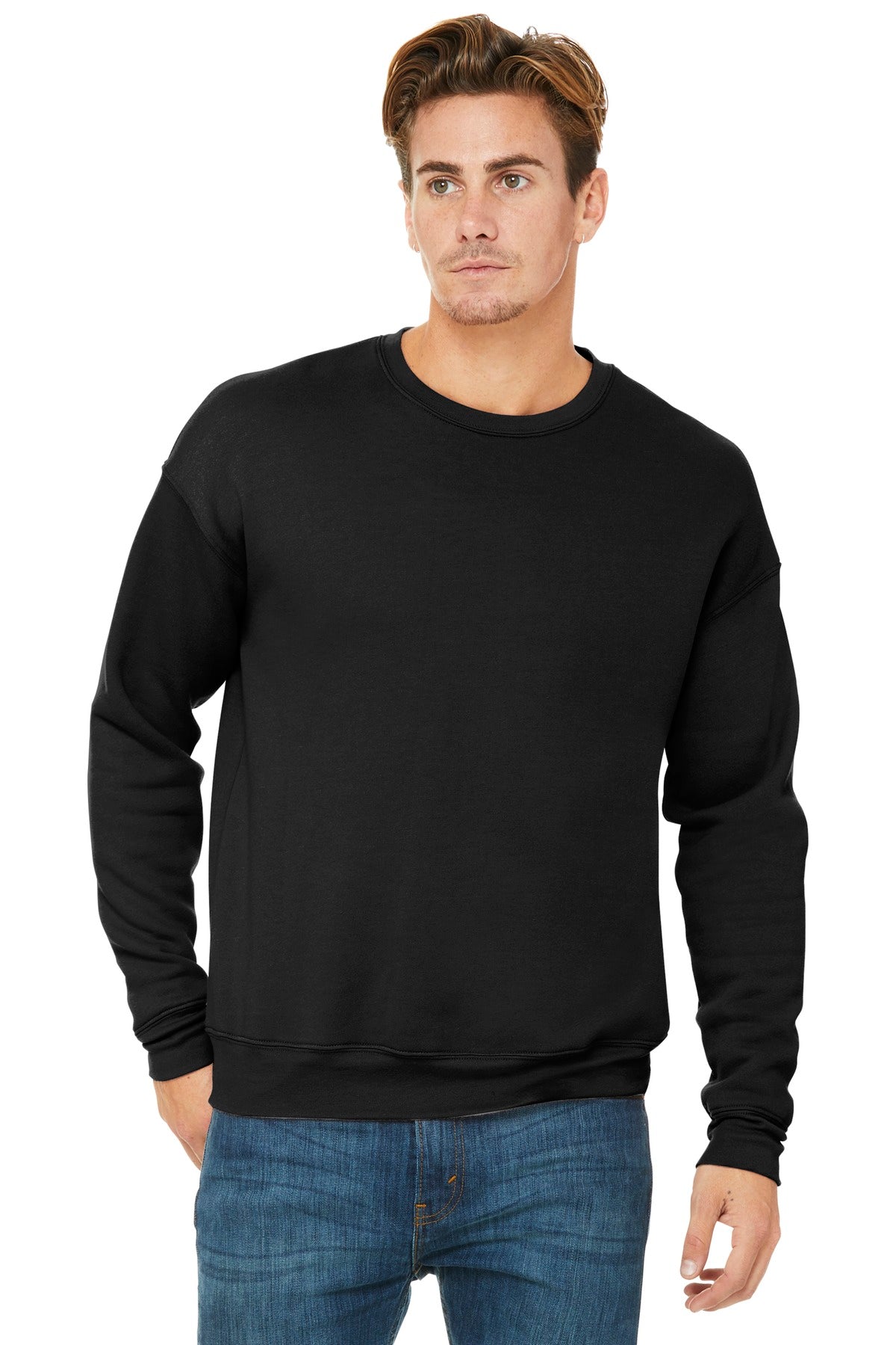 Retail fit Tear-away label Dropped shoulders Side seamed Rib - Black