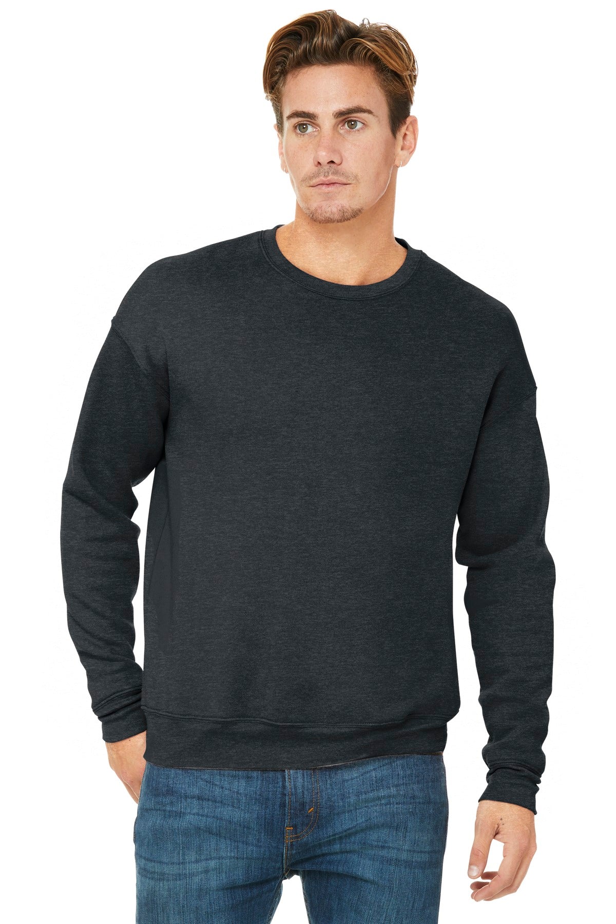 Retail fit Tear-away label Dropped shoulders Side seamed Rib - Dark Grey Heather