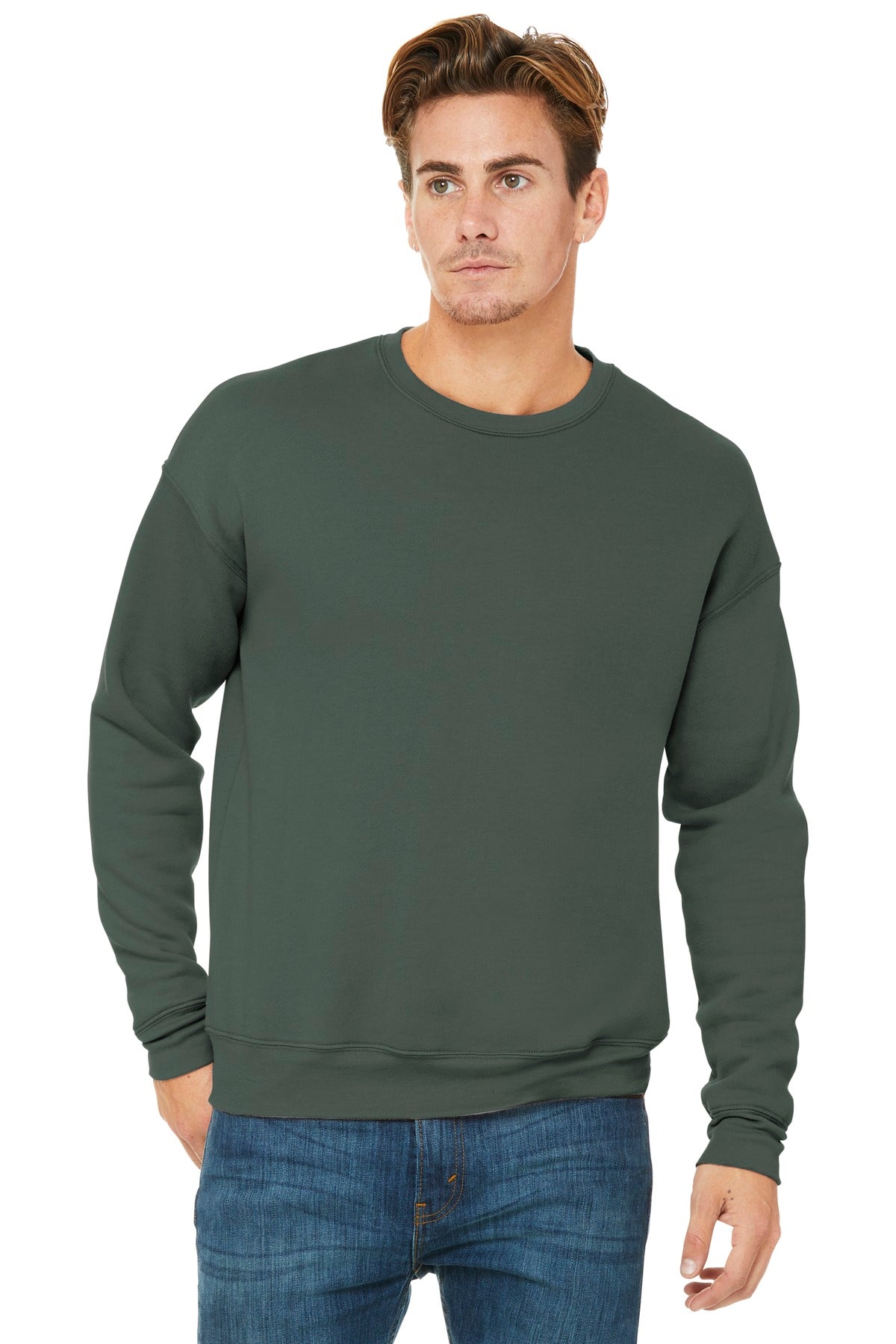 Retail fit Tear-away label Dropped shoulders Side seamed Rib - Military Green