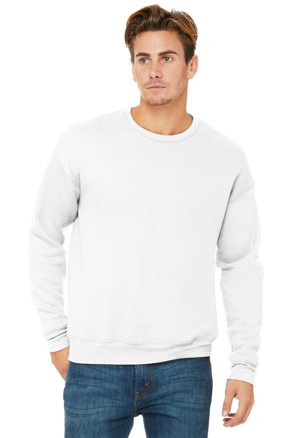 Retail fit Tear-away label Dropped shoulders Side seamed Rib - White