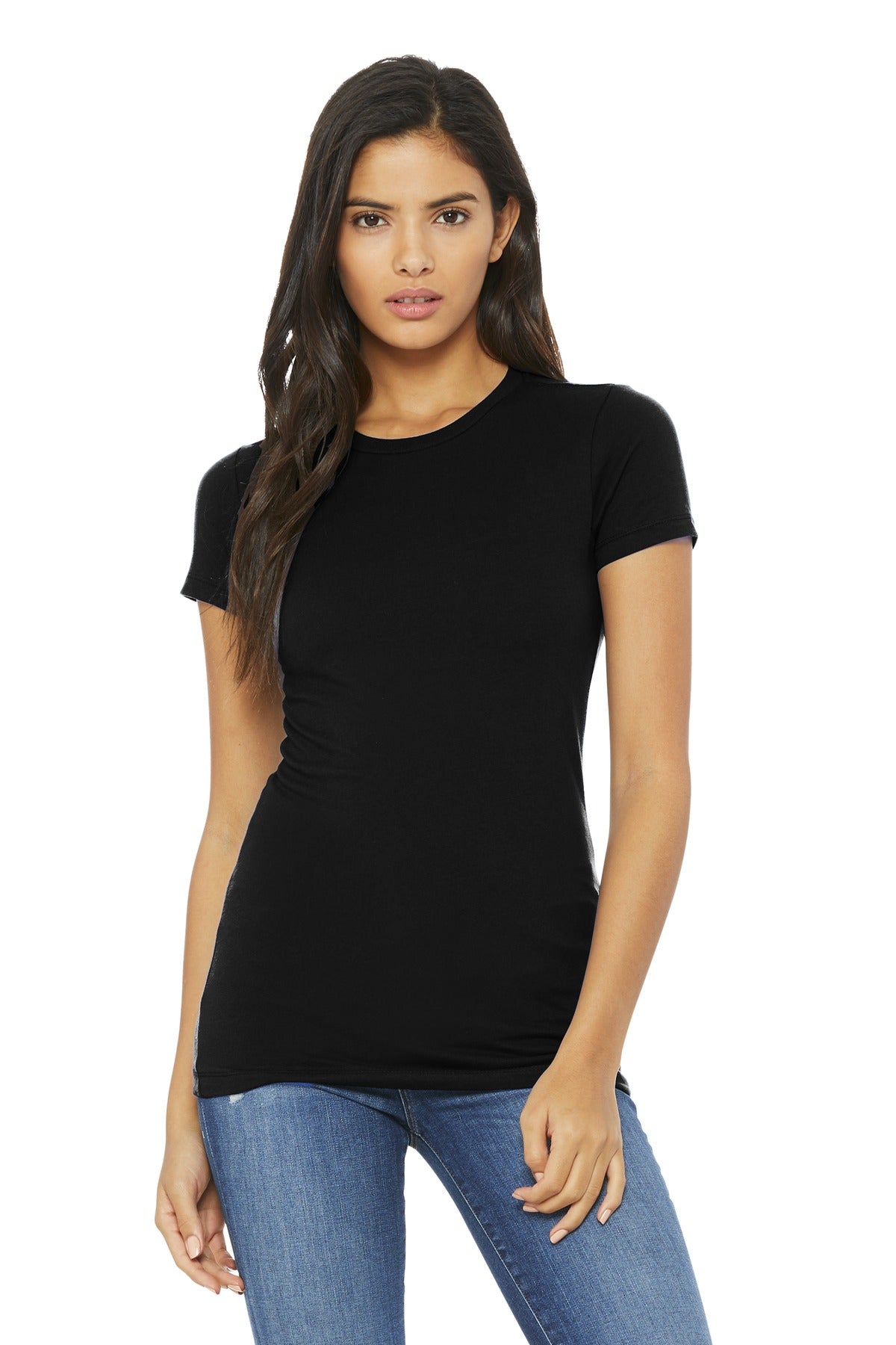 Slim fit Tear-away label Longer body length Side seamed Shou - Black