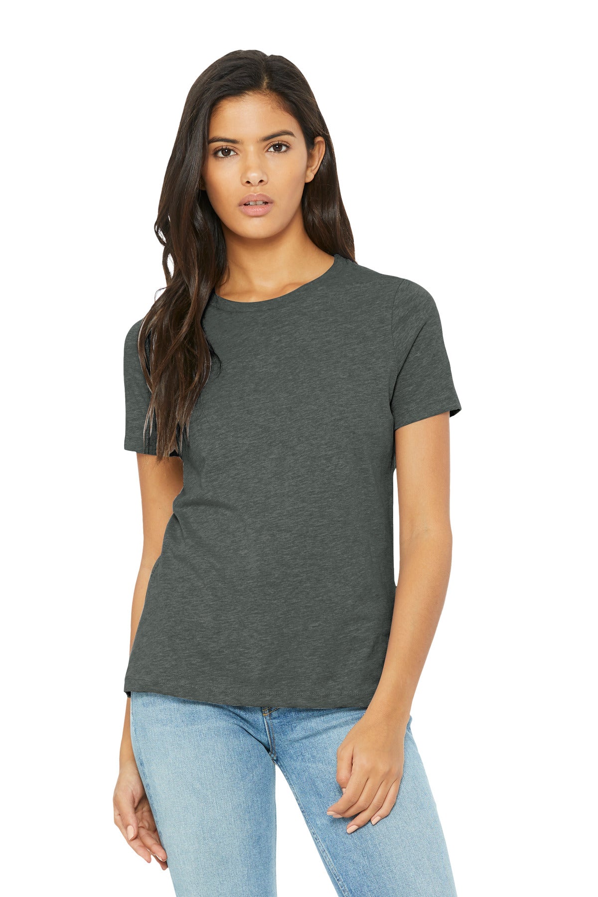 Relaxed fit Tear-away label Side seamed 4.2-ounce 52/48 Airl - Deep Heather