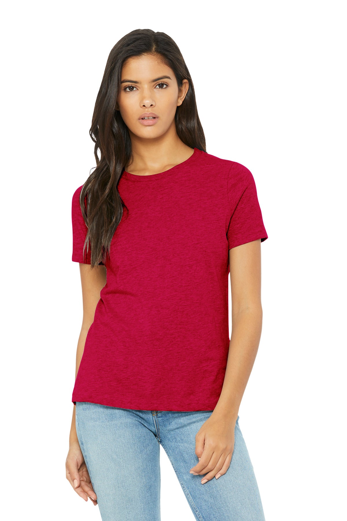 Relaxed fit Tear-away label Side seamed 4.2-ounce 52/48 Airl - Heather Red
