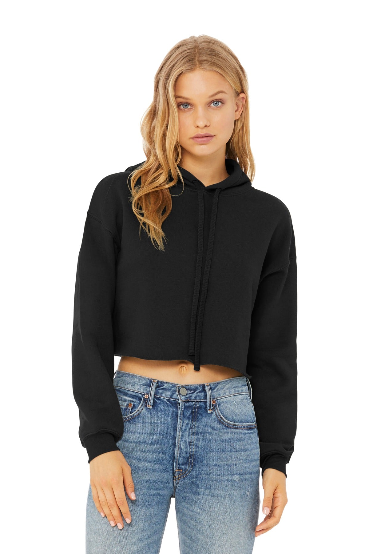 Tear-away label Side seamed Dropped shoulders Rib knit cuffs - Black