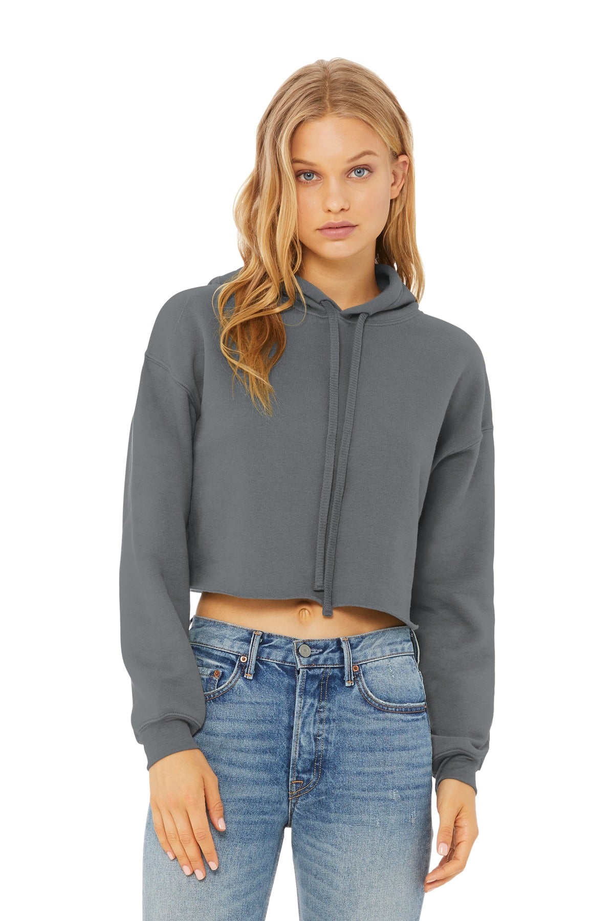 Tear-away label Side seamed Dropped shoulders Rib knit cuffs - Storm