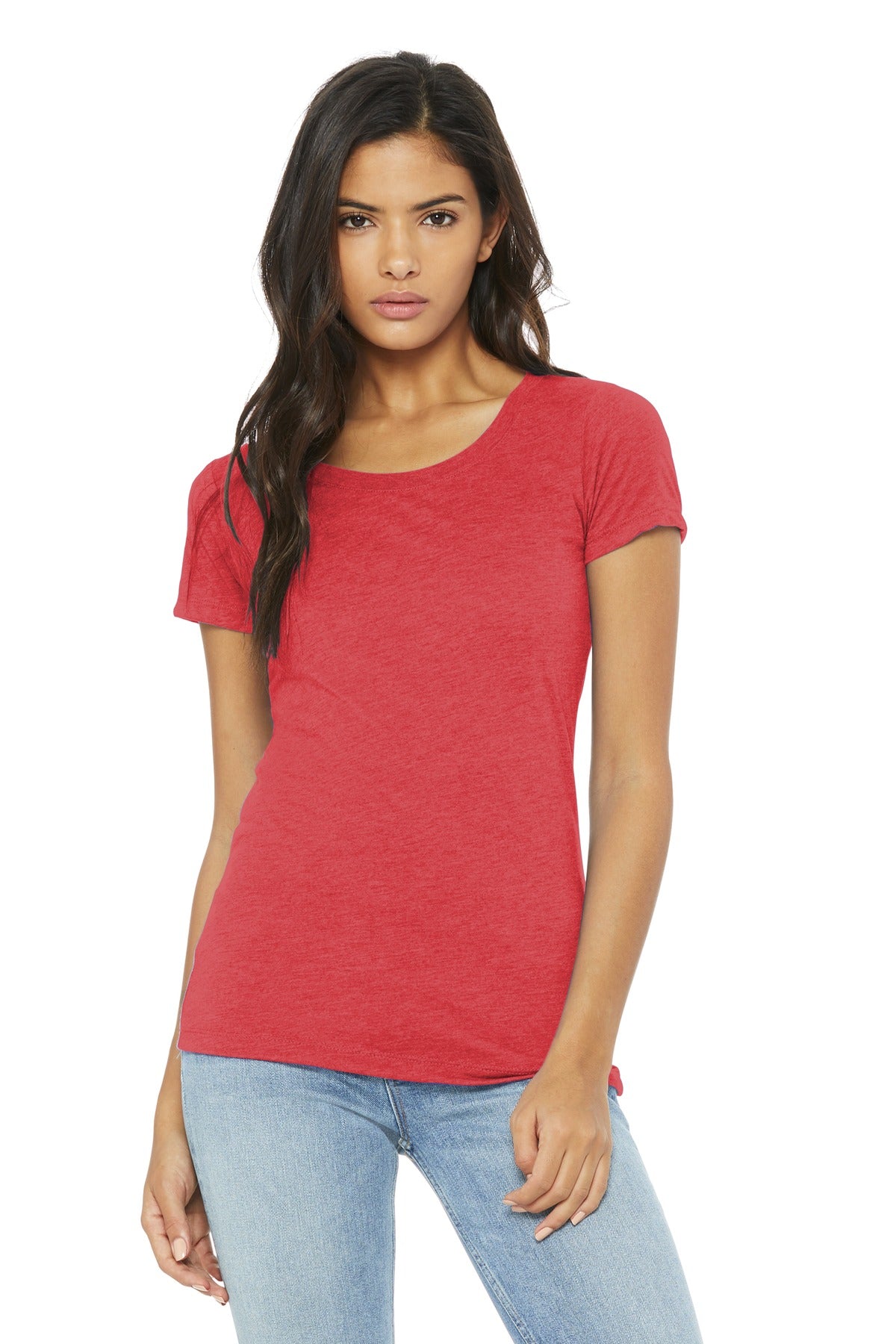 Slim fit Tear-away label Side seamed Triblend Colors: 3.8-ou - Red Triblend