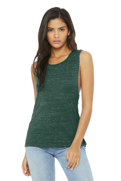 Relaxed drapey fit Tear-away label Side seamed Low-cut armho - Forest Marble