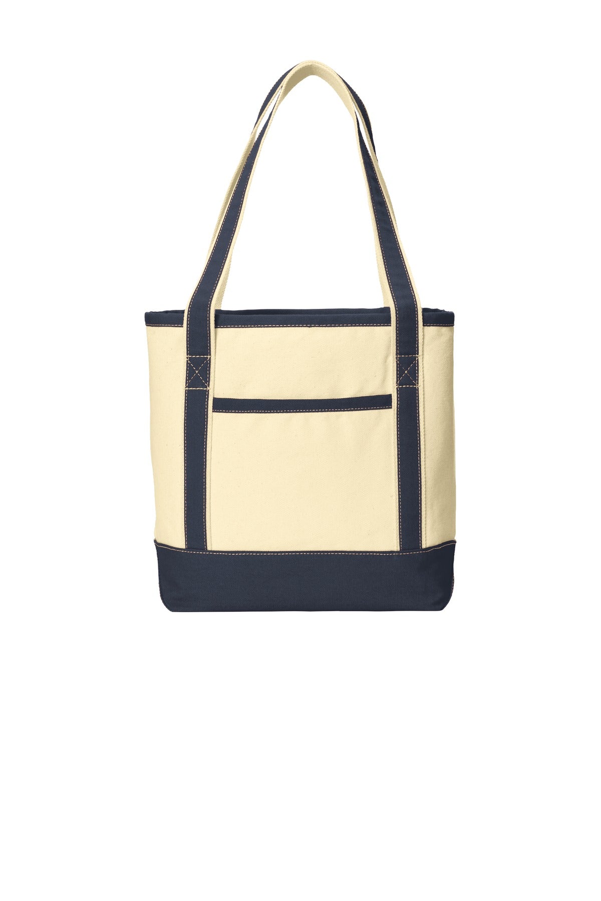 Port Authority® Medium Cotton -Natural/ Navy