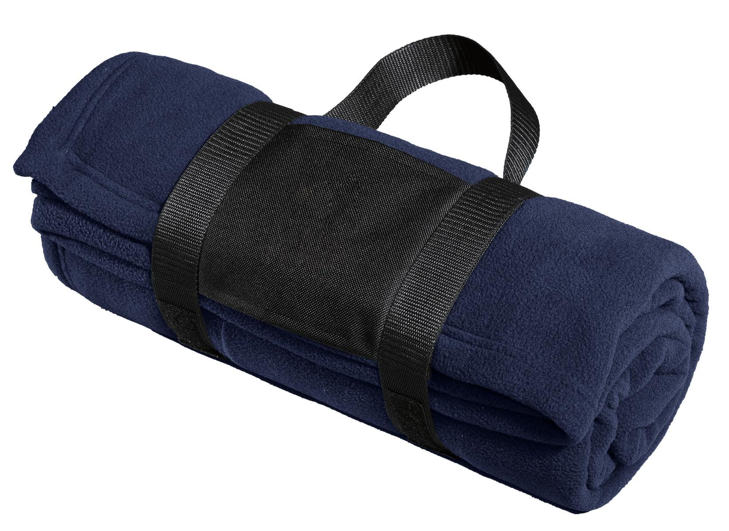 This soft fleece blanket--perfect for taking the chill off-- - True Navy