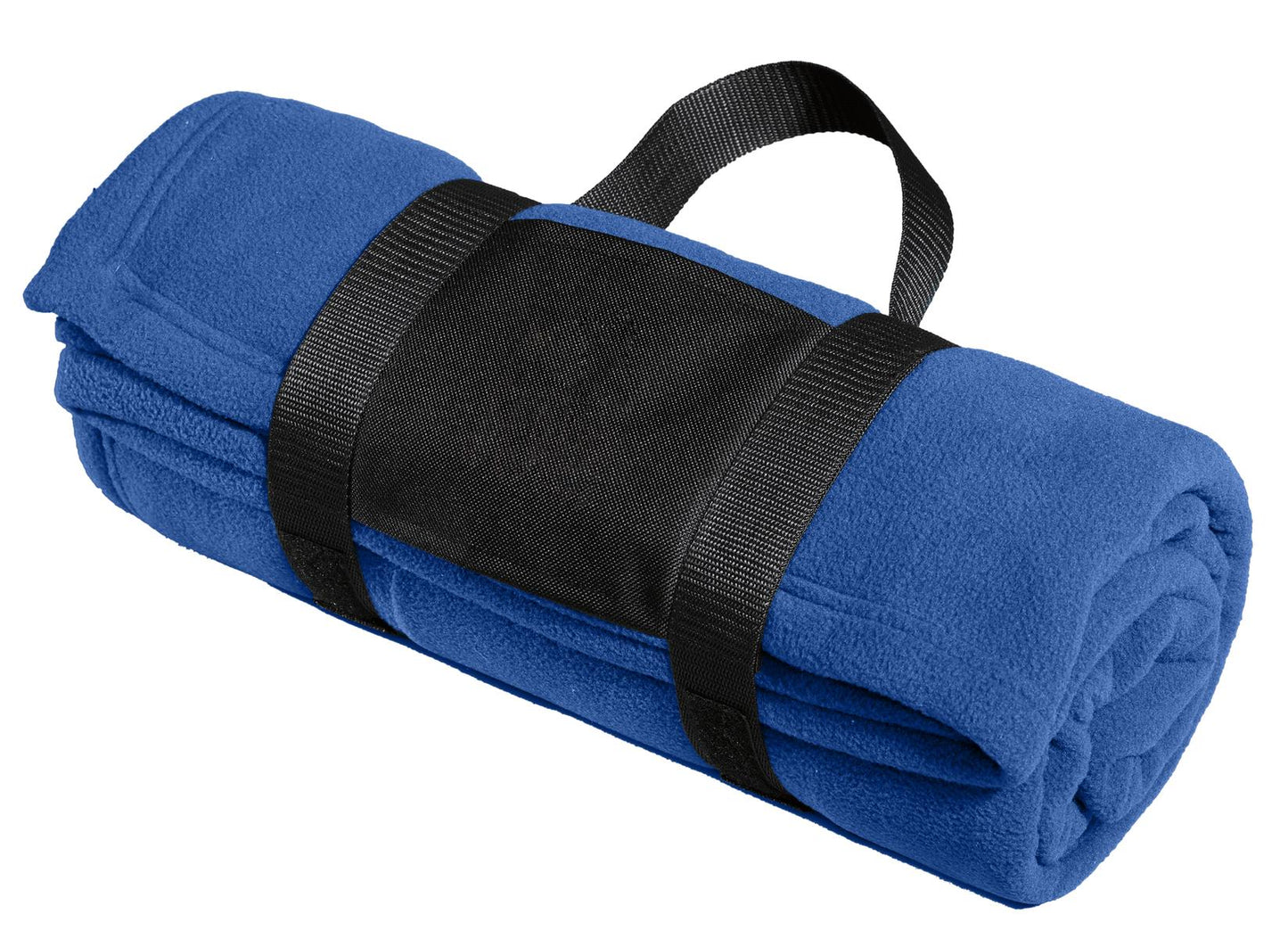This soft fleece blanket--perfect for taking the chill off-- - True Royal