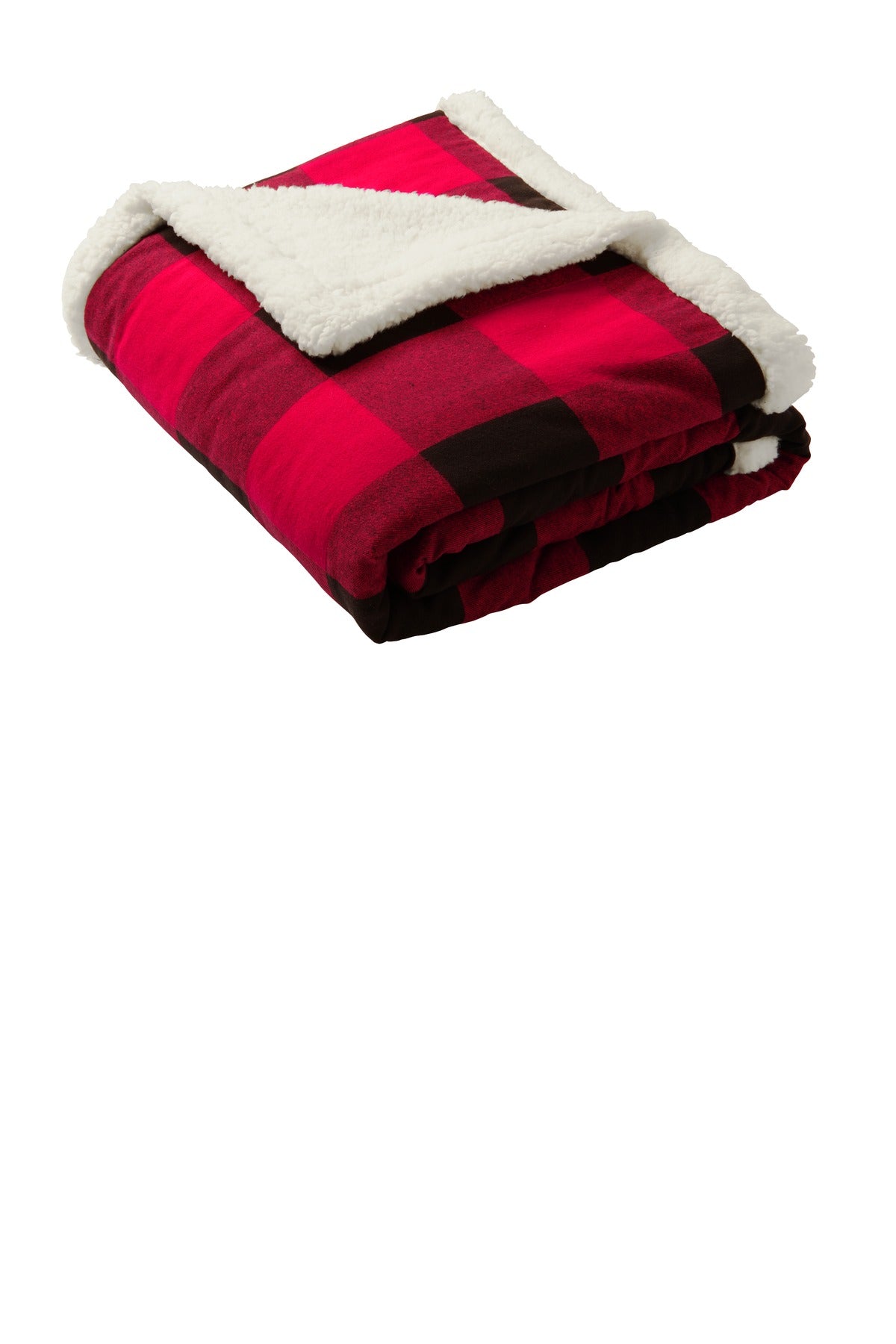 Classic soft flannel on the front with cozy sherpa fleece on - Buffalo Plaid