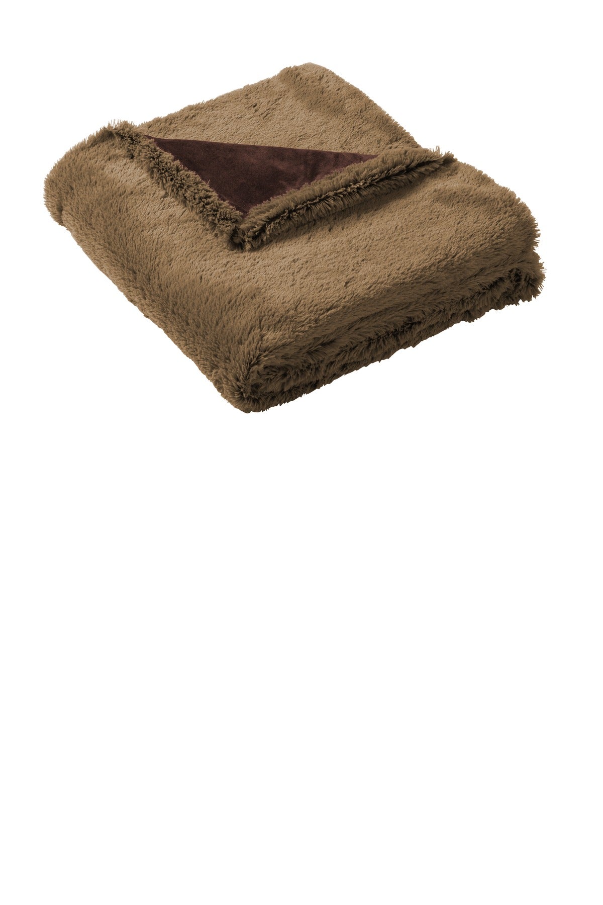 Where comfort meets elegance this blanket has an ultra soft  - Fawn/ Espresso Brown