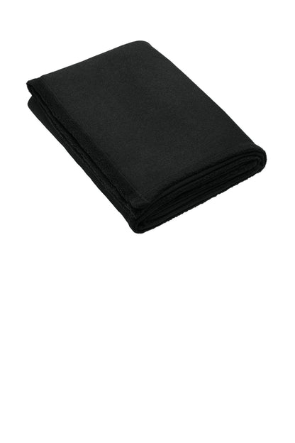 8.6-ounce 100% polyester sweater fleece Anti-pill finish Tur - Deep Black