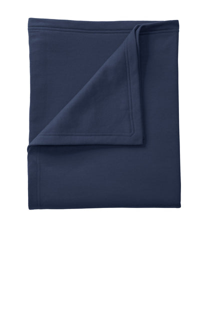 This classic fleece blanket is soft and warm and color-coord - Navy