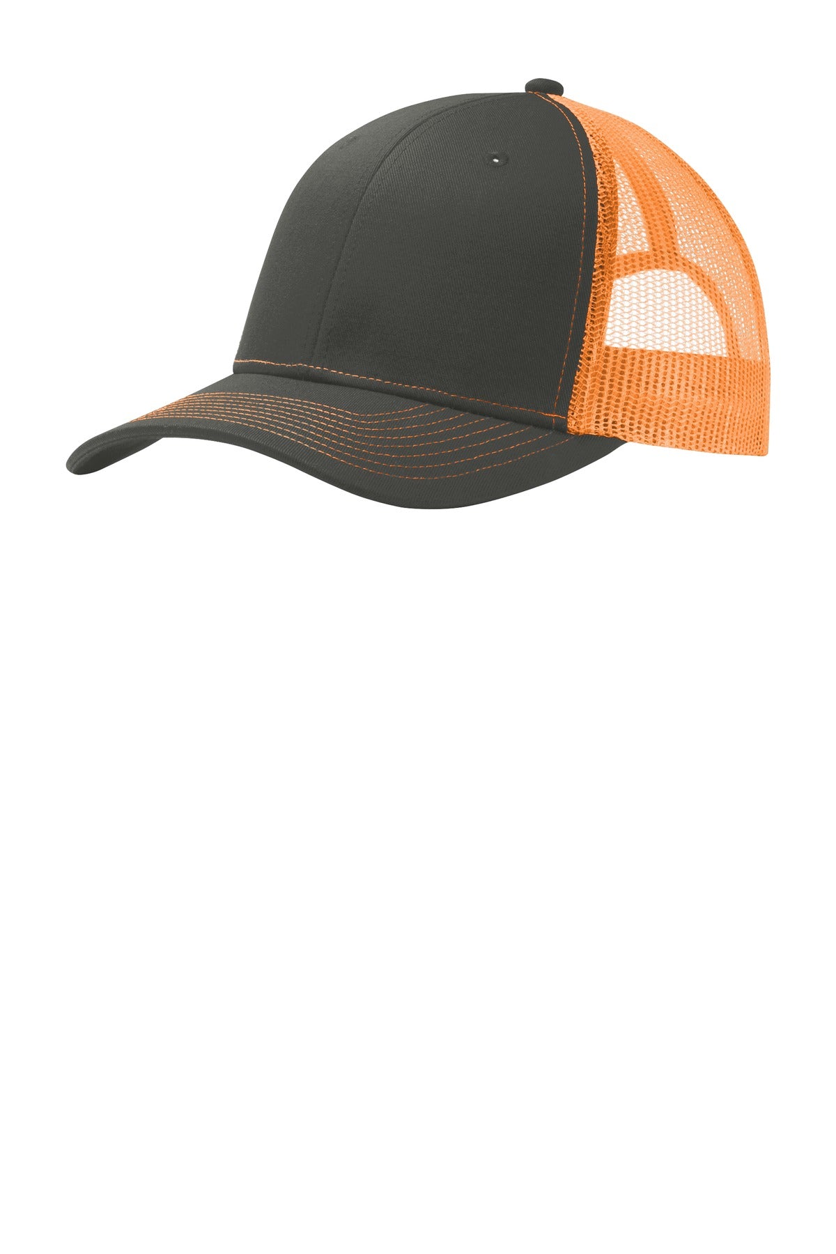 This two-toned cap features breathable mesh and contrast stitching on the bill. Fabric: 100% cotton 