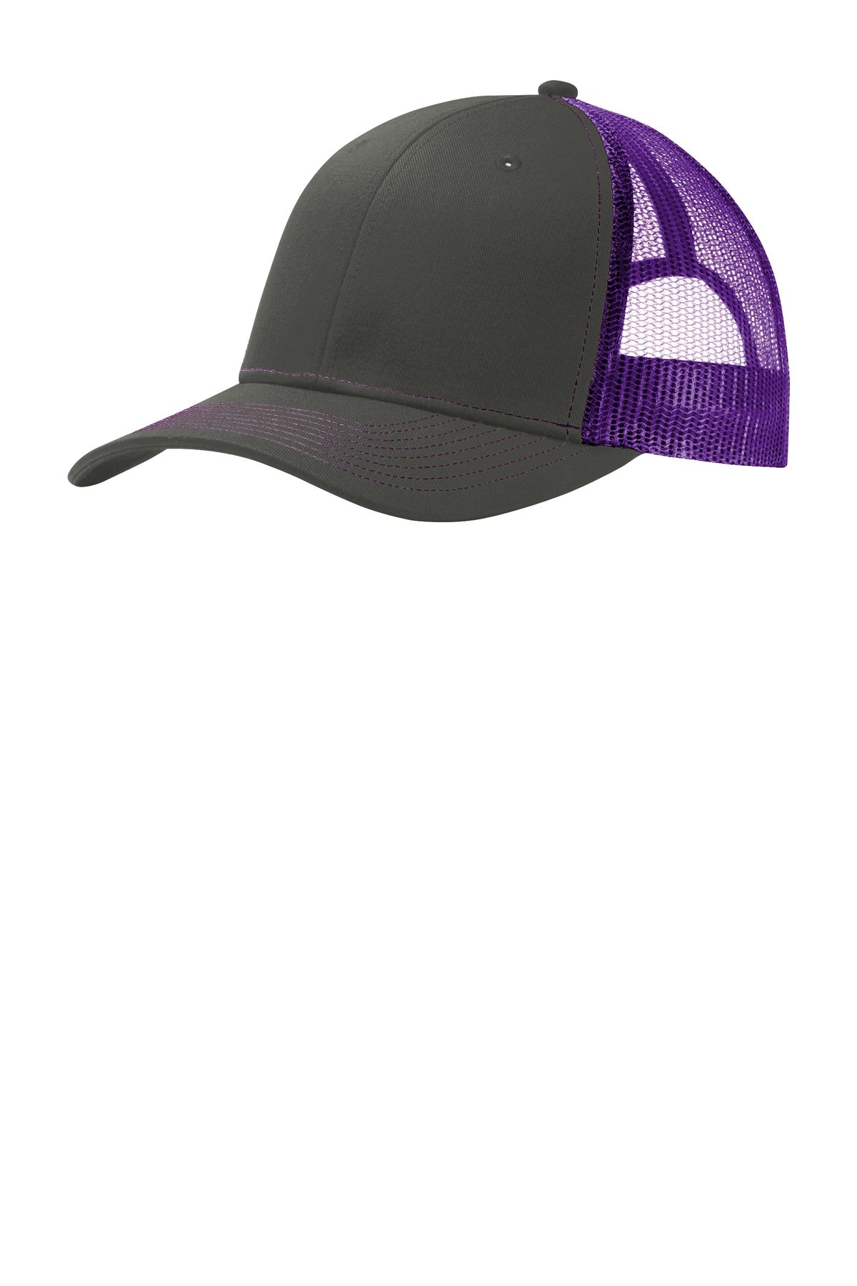 This two-toned cap features breathable mesh and contrast stitching on the bill. Fabric: 100% cotton 