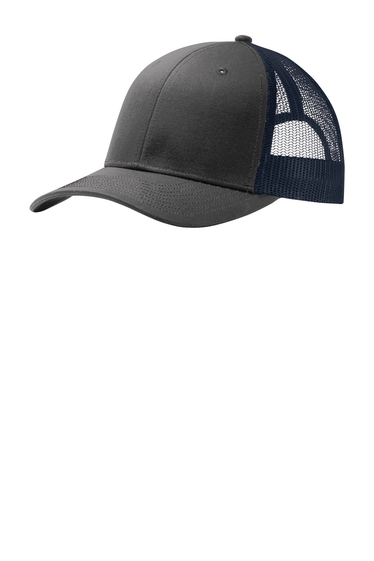 This two-toned cap features breathable mesh and contrast stitching on the bill. Fabric: 100% cotton 