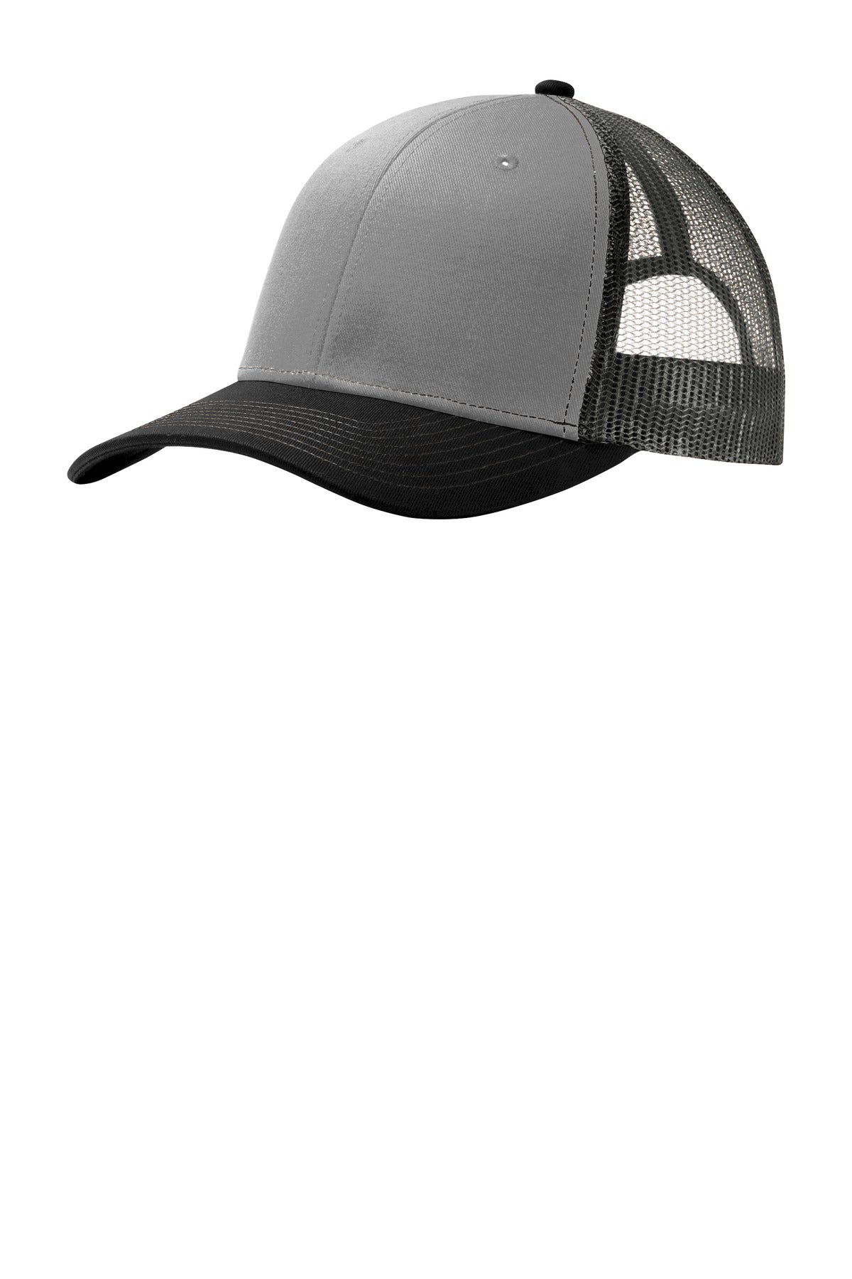 This two-toned cap features breathable mesh and contrast stitching on the bill. Fabric: 100% cotton 