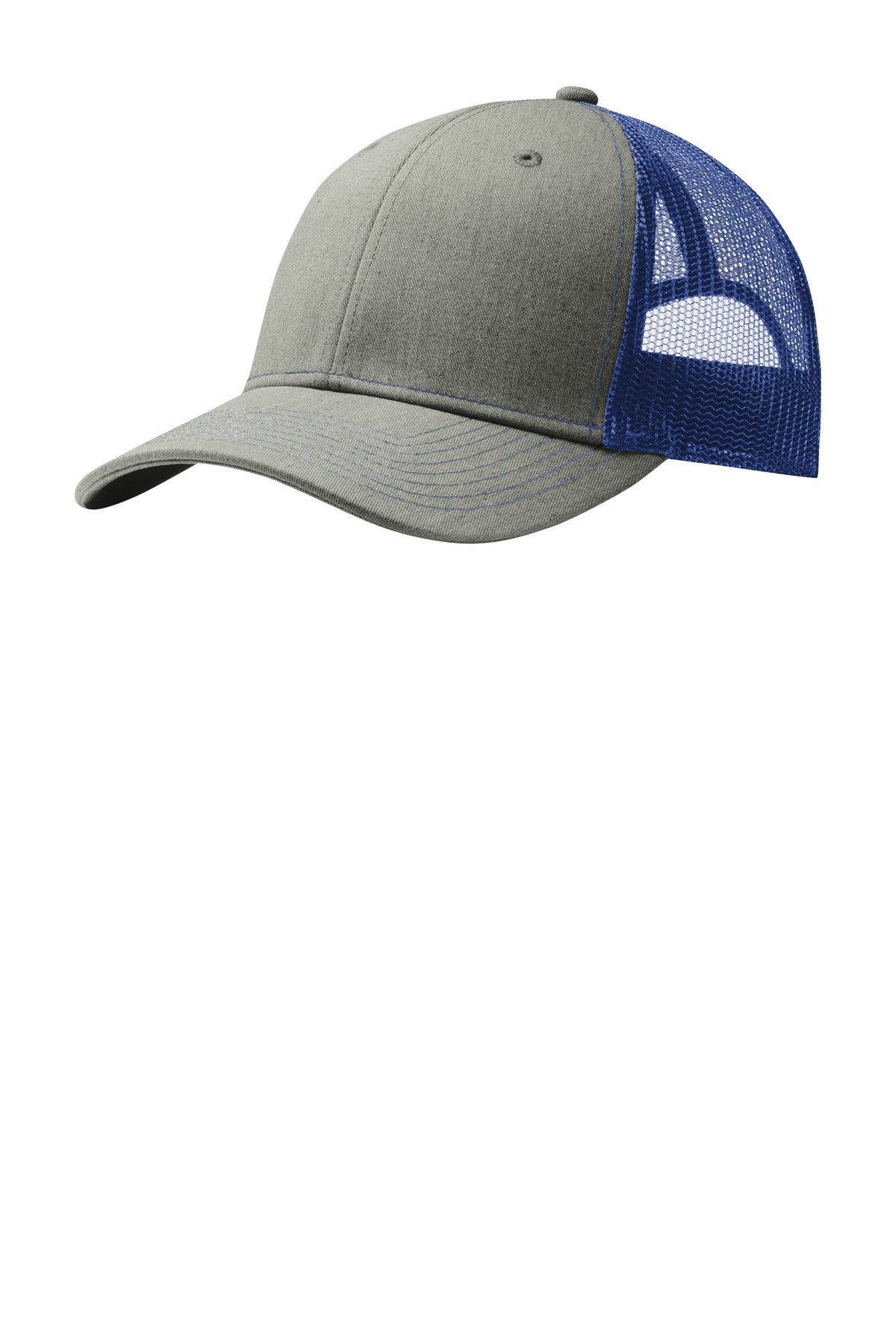 This two-toned cap features breathable mesh and contrast stitching on the bill. Fabric: 100% cotton 