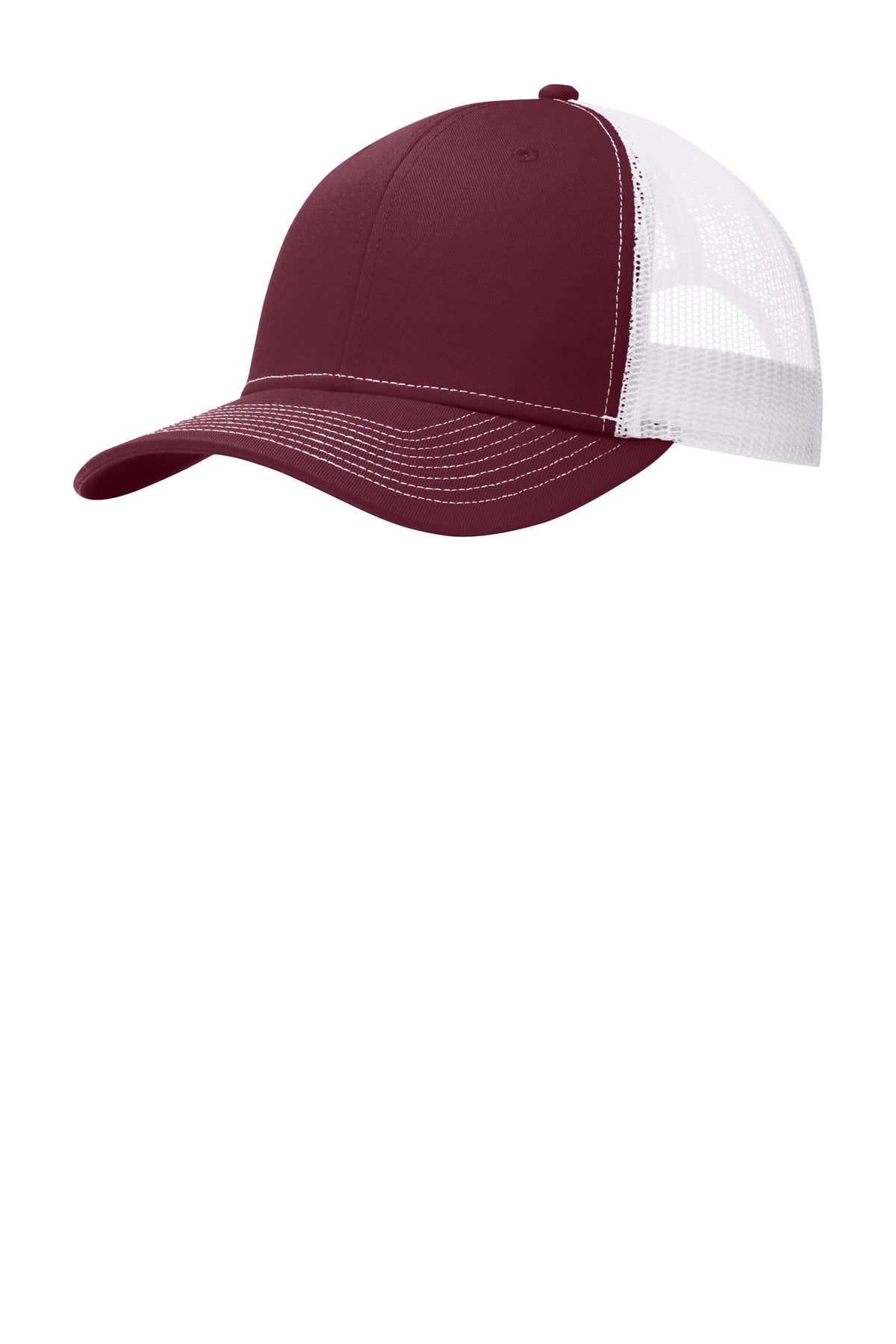 This two-toned cap features breathable mesh and contrast stitching on the bill. Fabric: 100% cotton 